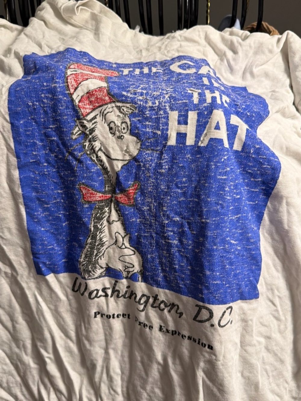 Dr. Seuss Cat in the Hat Kids Tee - White, Blue & Red